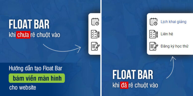 Hướng dẫn tạo thanh Float menu bám sát lề cho website WordPress